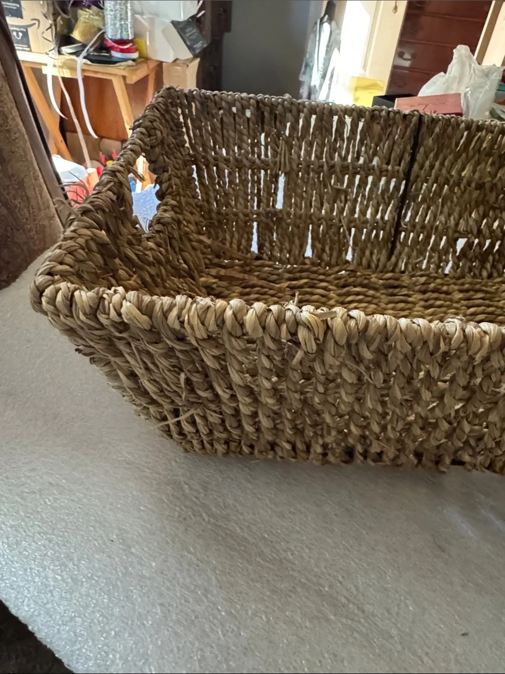 Natural Seagrass Woven Storage Basket - Neutral